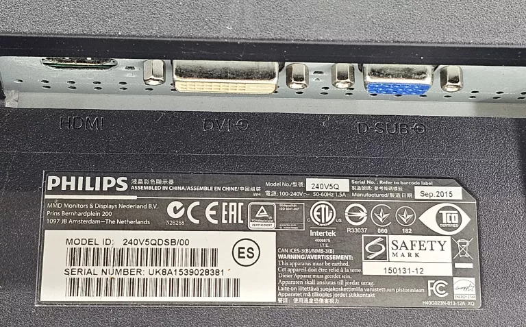 MONITOR PHILIPS 240V5Q