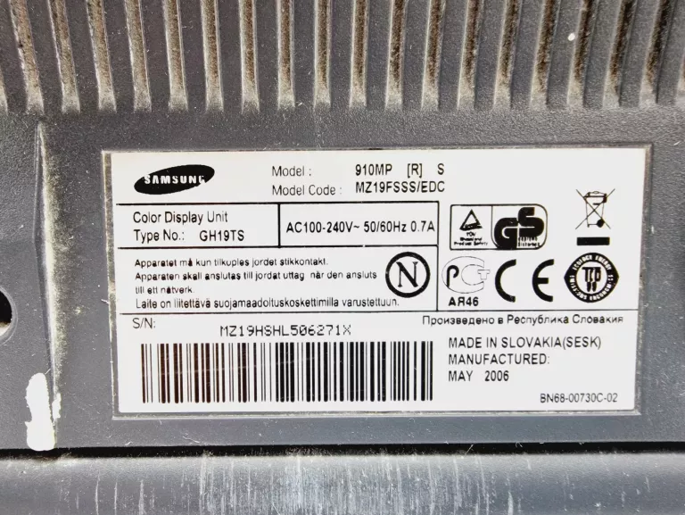 TV/MONITOR SAMSUNG SYNCMASTER 910MP