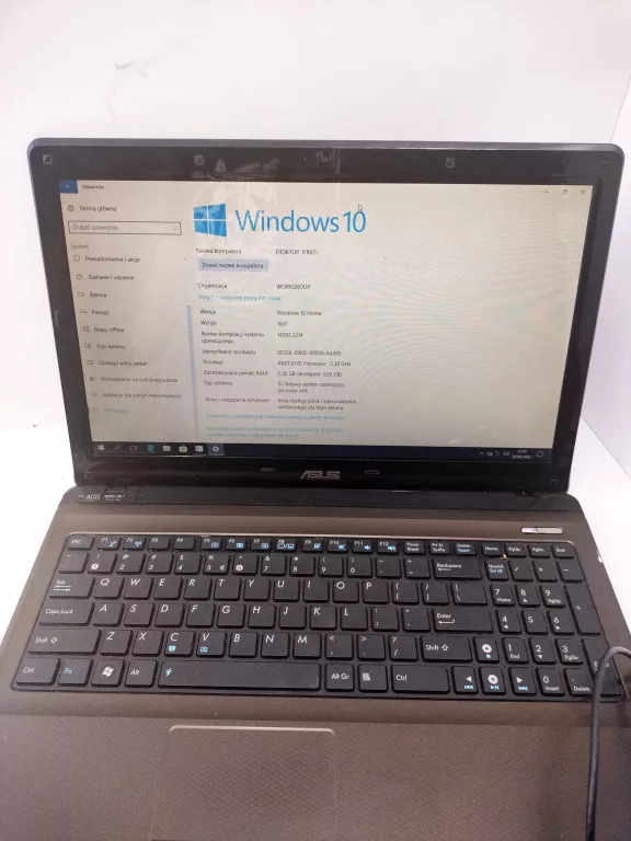 LAPTOP ASUS K52 USZKODZONY