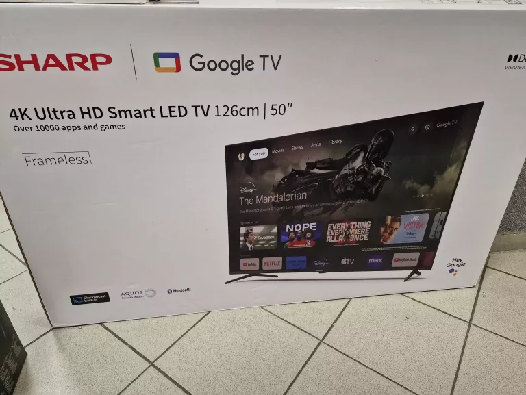 IDEAŁ SHARP 50GL4760E GOOGLE TV NETFLIX LED 4K GW