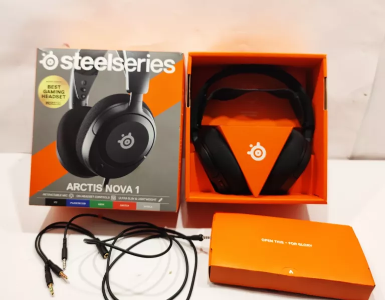 SŁUCHAWKI STEELSERIES ARCTIS NOVA 1 CZARNE, BRAK MIKROFONU!