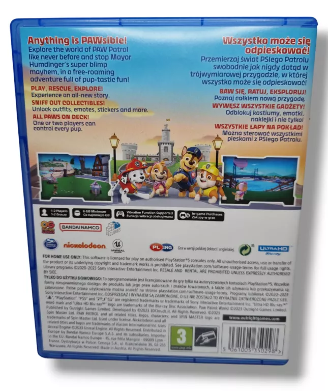 GRA PS5 ŚWIAT PSIEGO PATROLU PAW PATROL WORLD
