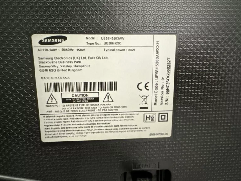 TELEWIZOR SAMSUNG UE58H5203