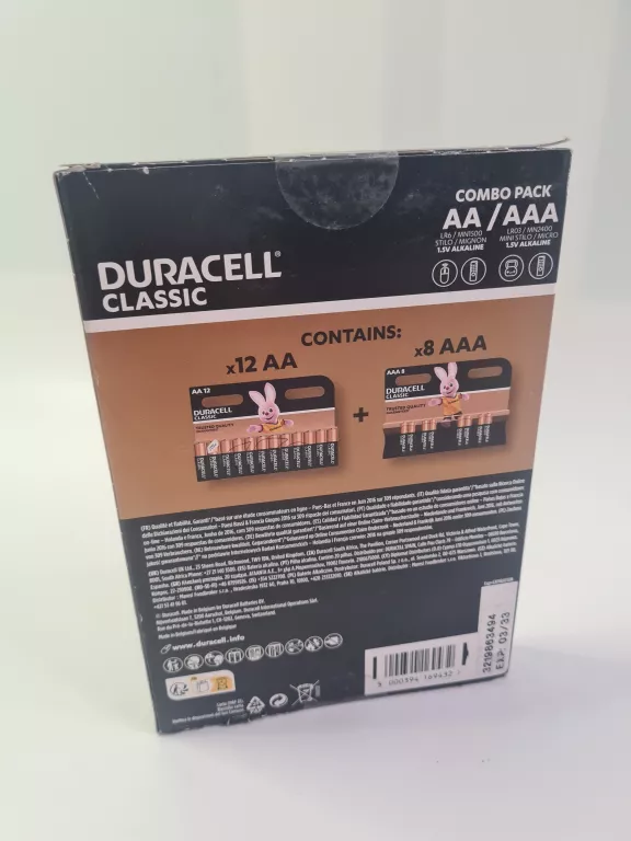 BATERIE DURACELL CLASSIC TRUSTED QUALITY GUARANTEED 20 SZT