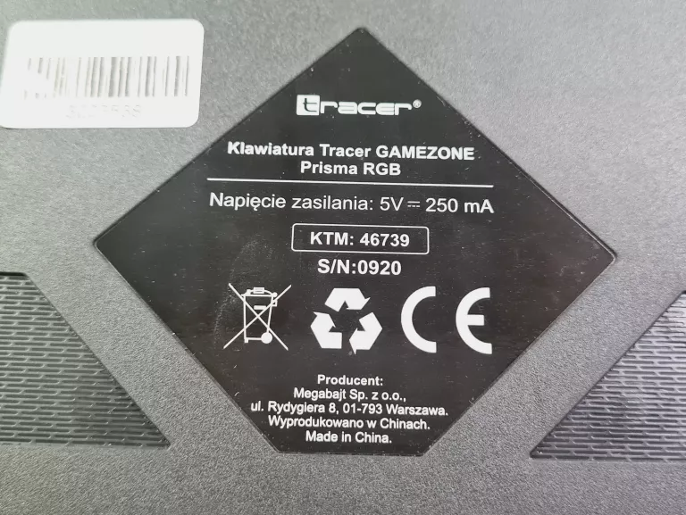 KLAWIATURA TRACER PRISMA RGB GAME ZONE