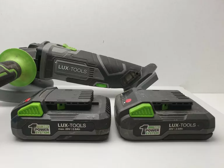 SZLIFIERKA KĄTOWA AKU LUX TOOLS 20V + 2X AKU 2.0AH