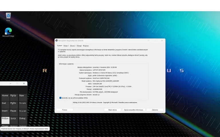 ASUS ROG ZEPHYRUS M16 16" IPS 165HZ I7-12700H 16GB RAM 1TB SSD RTX 3060