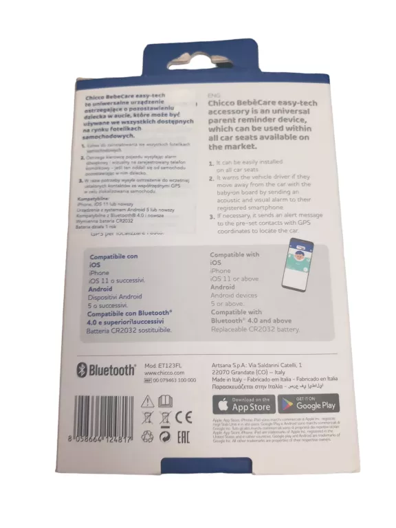 CHICCO BEBE CARE EASY-TECH ALARM DO FOTELIKA