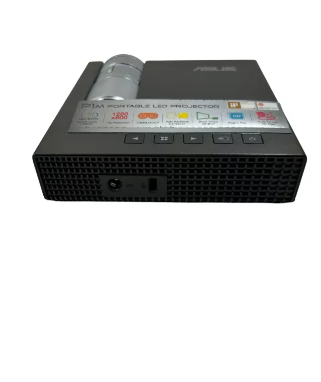 ULTRALEKKI, PRZENOŚNY PROJEKTOR LED HD 1280X800 ASUS P1M + OKABLOWANIE
