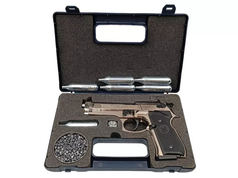 WIATRÓWKA PISTOLET BERETTA 92 FS 4,5 MM NICKEL