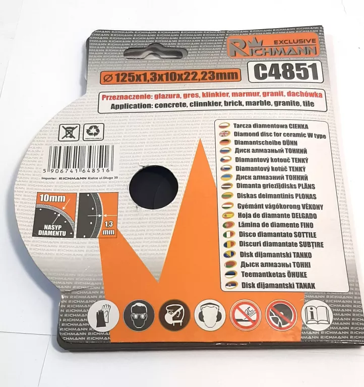 TARCZA DIAMENTOWA CIENKA RICHMANN C4851