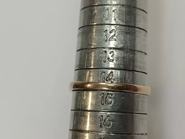 CIEKAWY ZŁOTY PIERŚCIONEK 1,91G ROZM.14 PR585 RÓŻOWE ZŁOTO