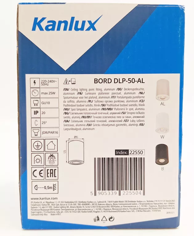 OPRAWA NATYNKOWA GU10 BORD DLP-50-AL