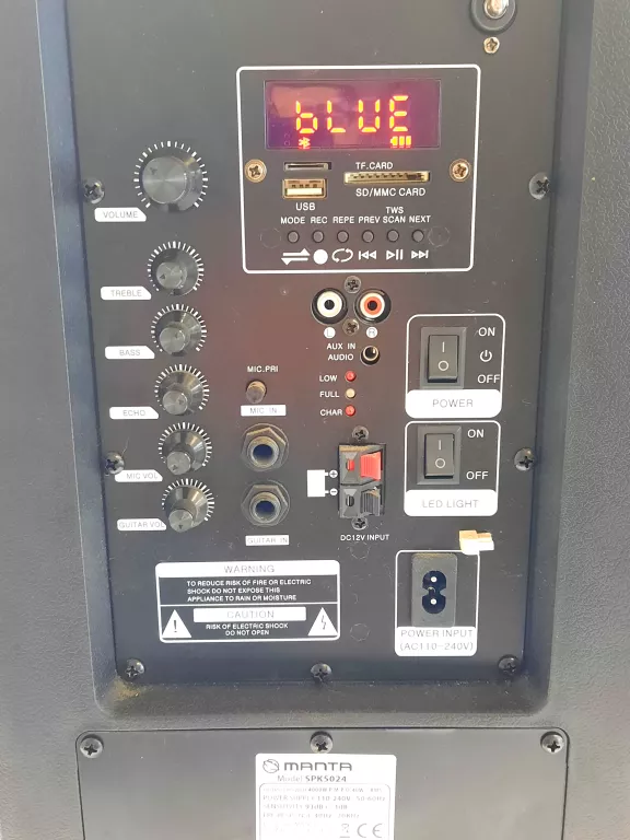 MANTA GŁOŚNIK SPK5024 BLUETOOTH AUDIO KARAOKE