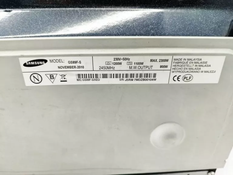 KUCHENKA MIKROFALOWA SAMSUNG GS89F-S USZKODZONA