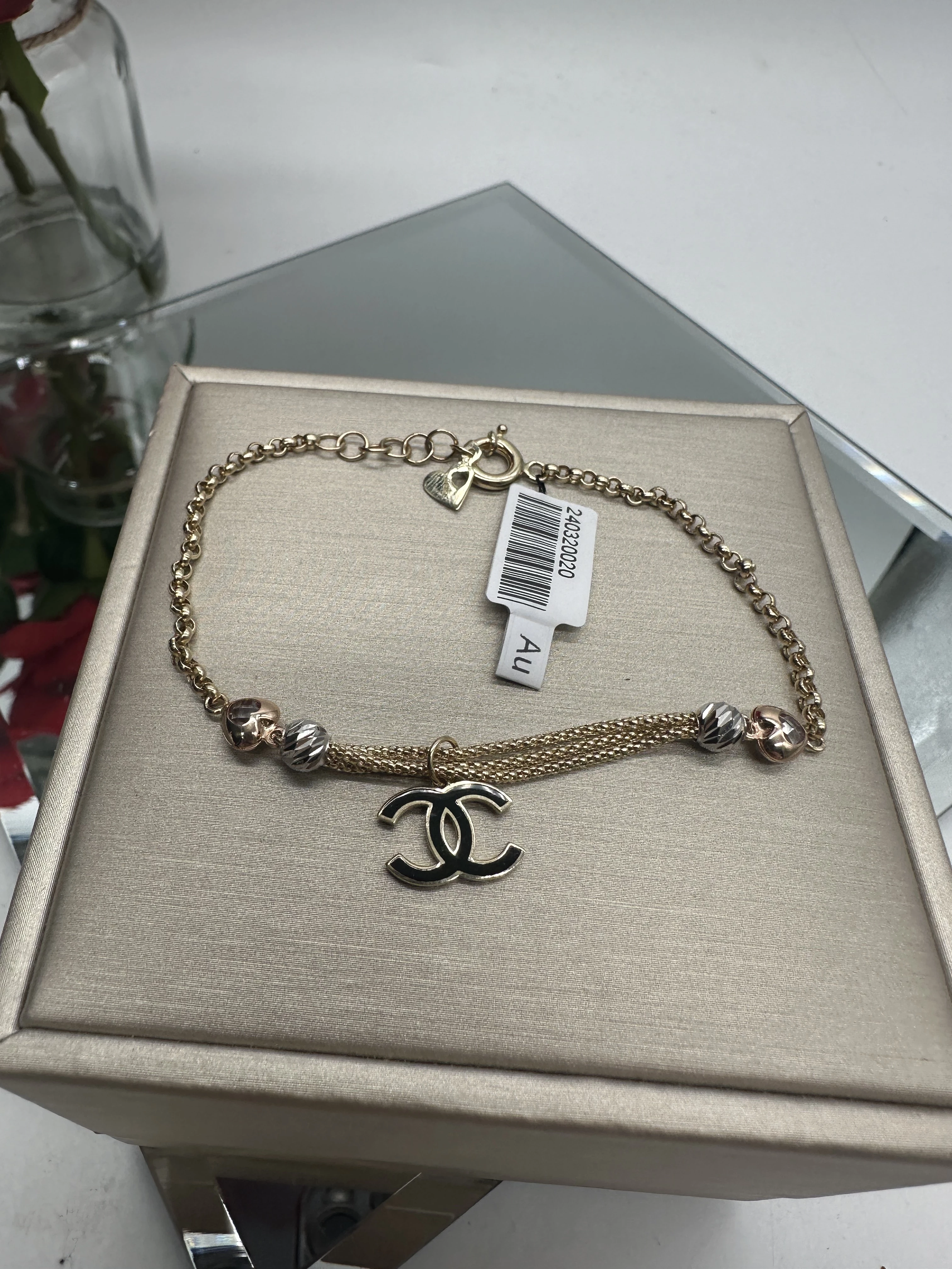 zlota-bransoletka-585-coco-chanel-cc-18-20cm-stan-powystawowy