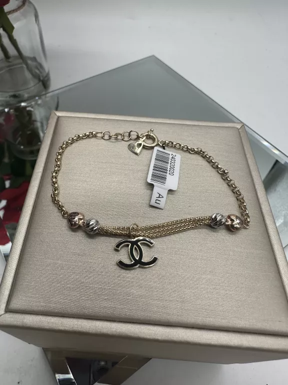 zlota-bransoletka-585-coco-chanel-cc-18-20cm-stan-powystawowy