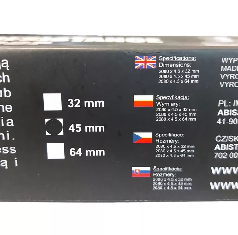GU05 GREEN 45 X 4.5 X 2080 MM GUMA DO ĆWICZEŃ HMS + ZACISKACZ RÓŻOWY