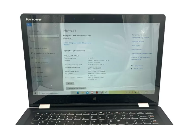LAPTOP LENOVO YOGA 700 14ISK | 8/128GB | I5