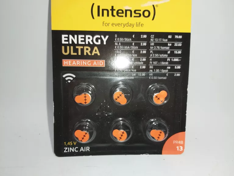 BATERIE INTENSO ENERGY ULTRA HEARING AID PR70 10