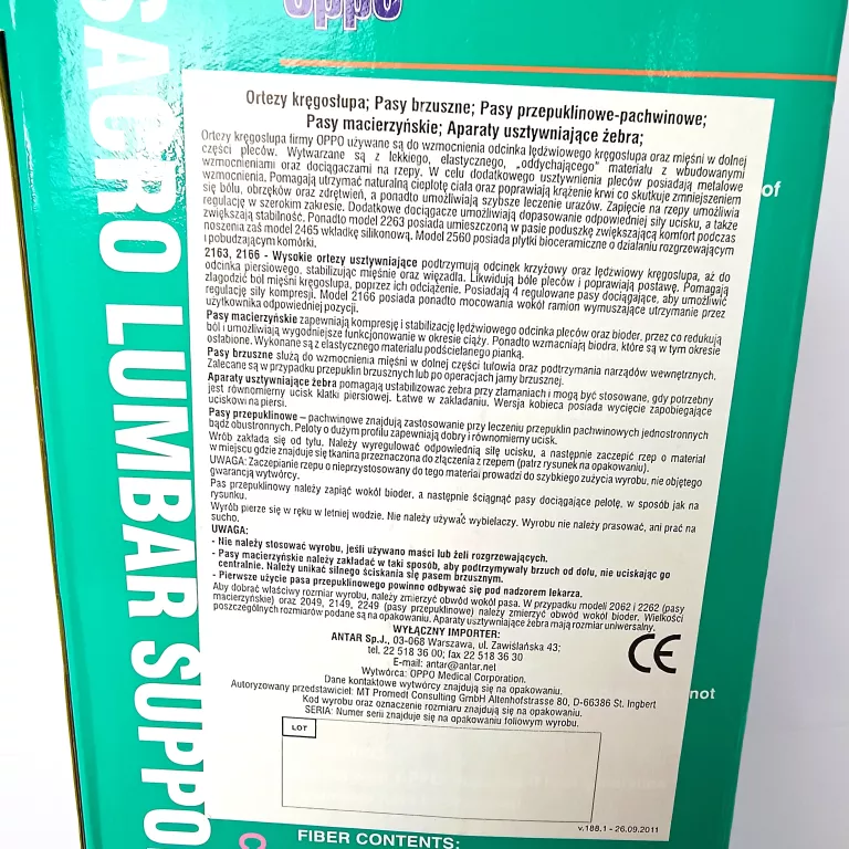OPPO XL ORTEZA KRĘGOSŁUPA LĘDŹWIOWO - KRZYŻOWA