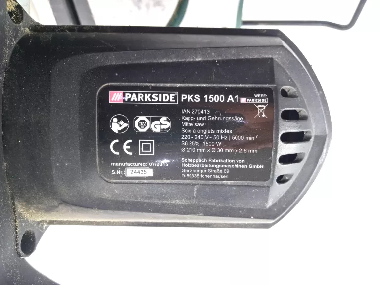 PIŁA UKOSOWA PARKSIDE PKS 1500 A1