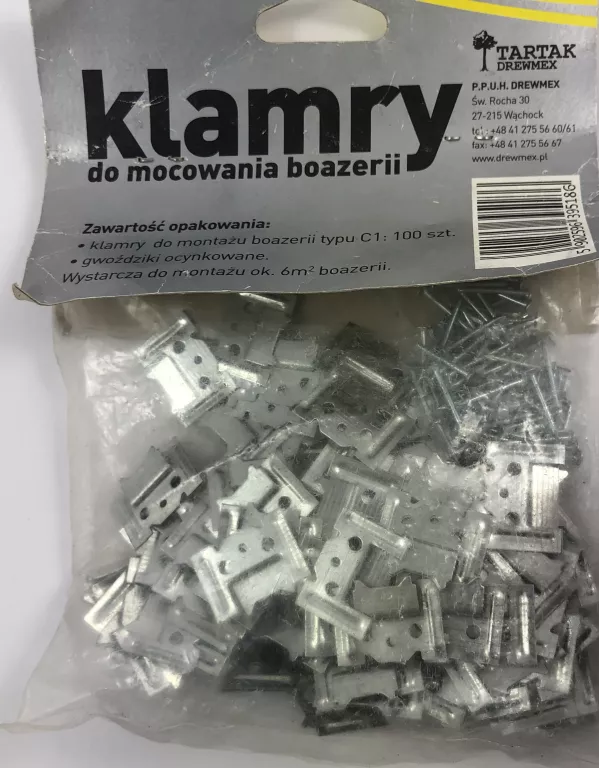 KLAMRY DO MOCOWANIA BOAZERI C1 100 SZTUK