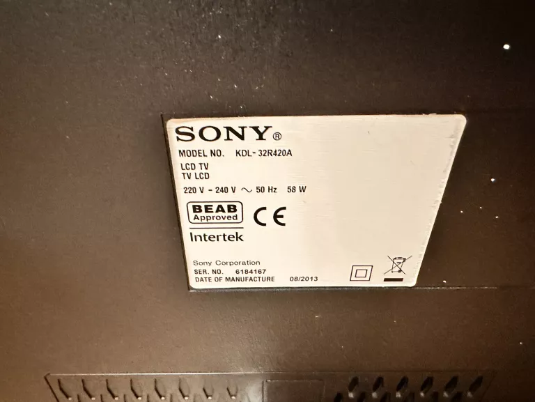 TELEWIZOR LED SONY KDL-32RD430BAEP 32" HD READY CZARNY