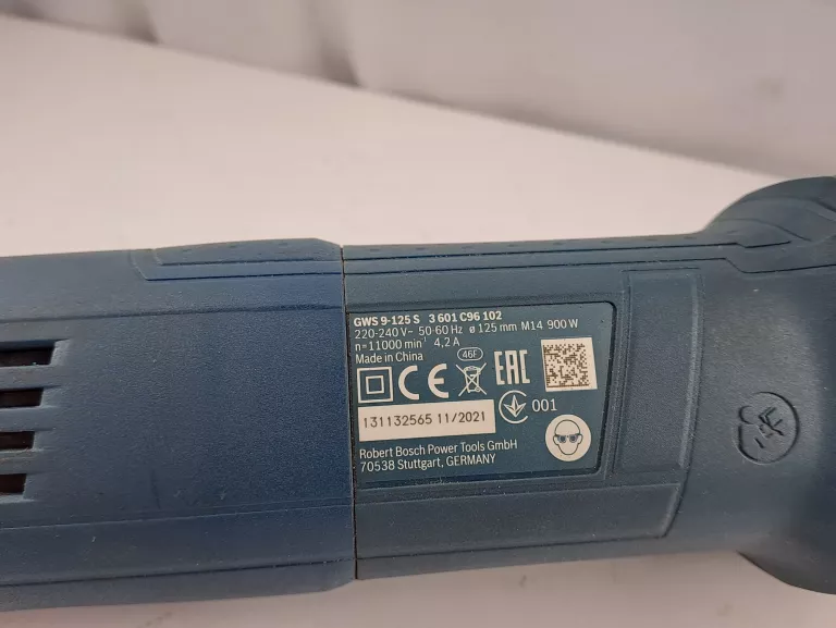 SZLIFIERKA KĄTOWA BOSCH 900 W 230 V TARCZA 125 MM GWS 9