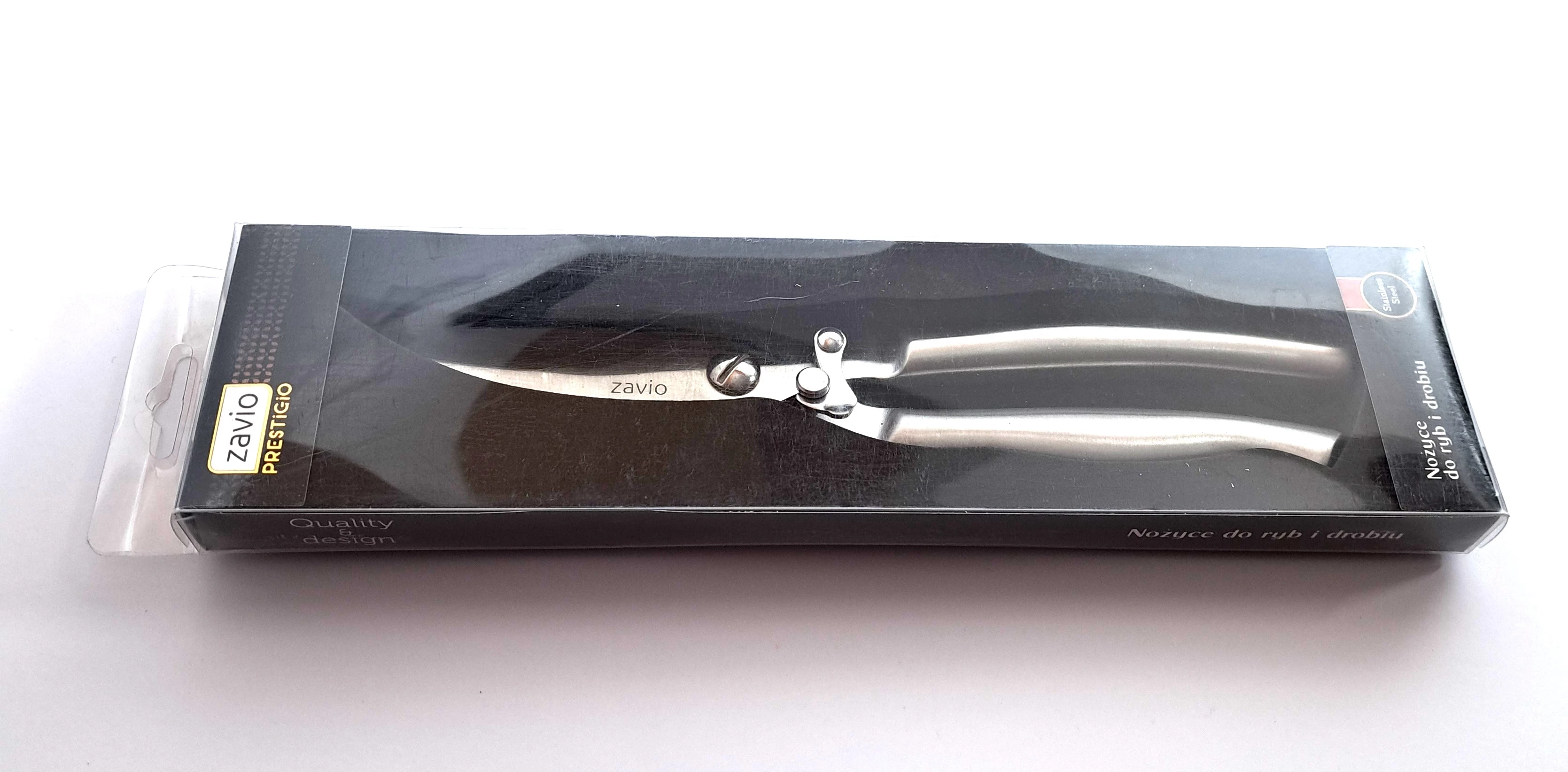 nozyce-do-ryb-i-drobiu-zavio-prestigio-komplet-stan-uzywany