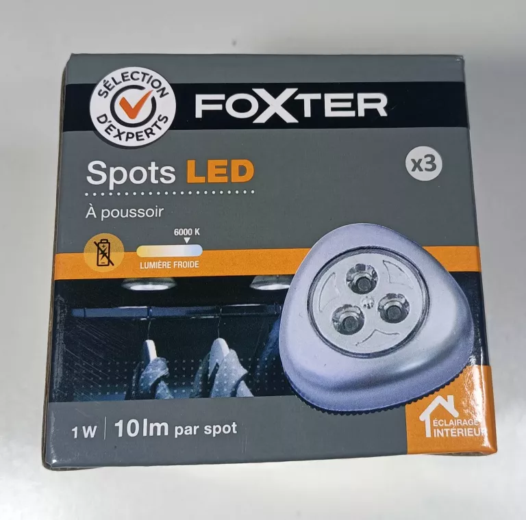 LAMPKA 3X LED SAMOPRZYLEPNA NA BATERIE