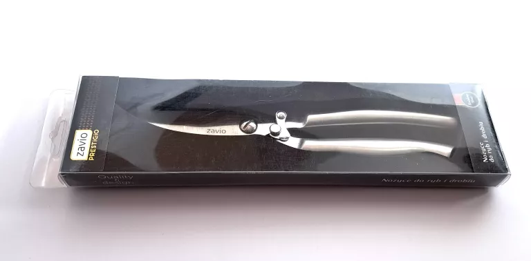nozyce-do-ryb-i-drobiu-zavio-prestigio-komplet-stan-uzywany