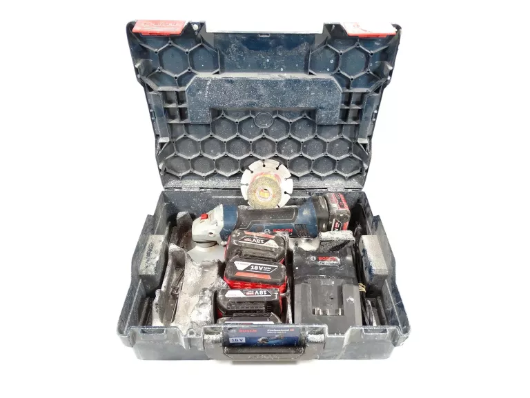 BOSCH GWS 18-125 V-LI + 5 AKUMULATORÓW + ŁADOWARKA