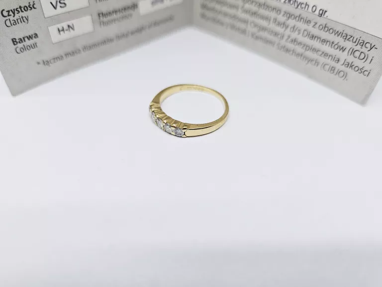 ZŁOTY PIERŚCIONEK 750 BRYLANTY 0,40CT PIĘKNY ŚLICZNY