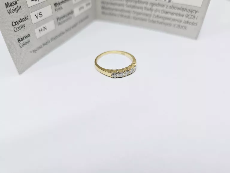 ZŁOTY PIERŚCIONEK 750 BRYLANTY 0,40CT PIĘKNY ŚLICZNY
