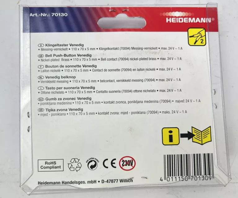PRZYCISK DO DZWONKA HEIDEMANN 70130