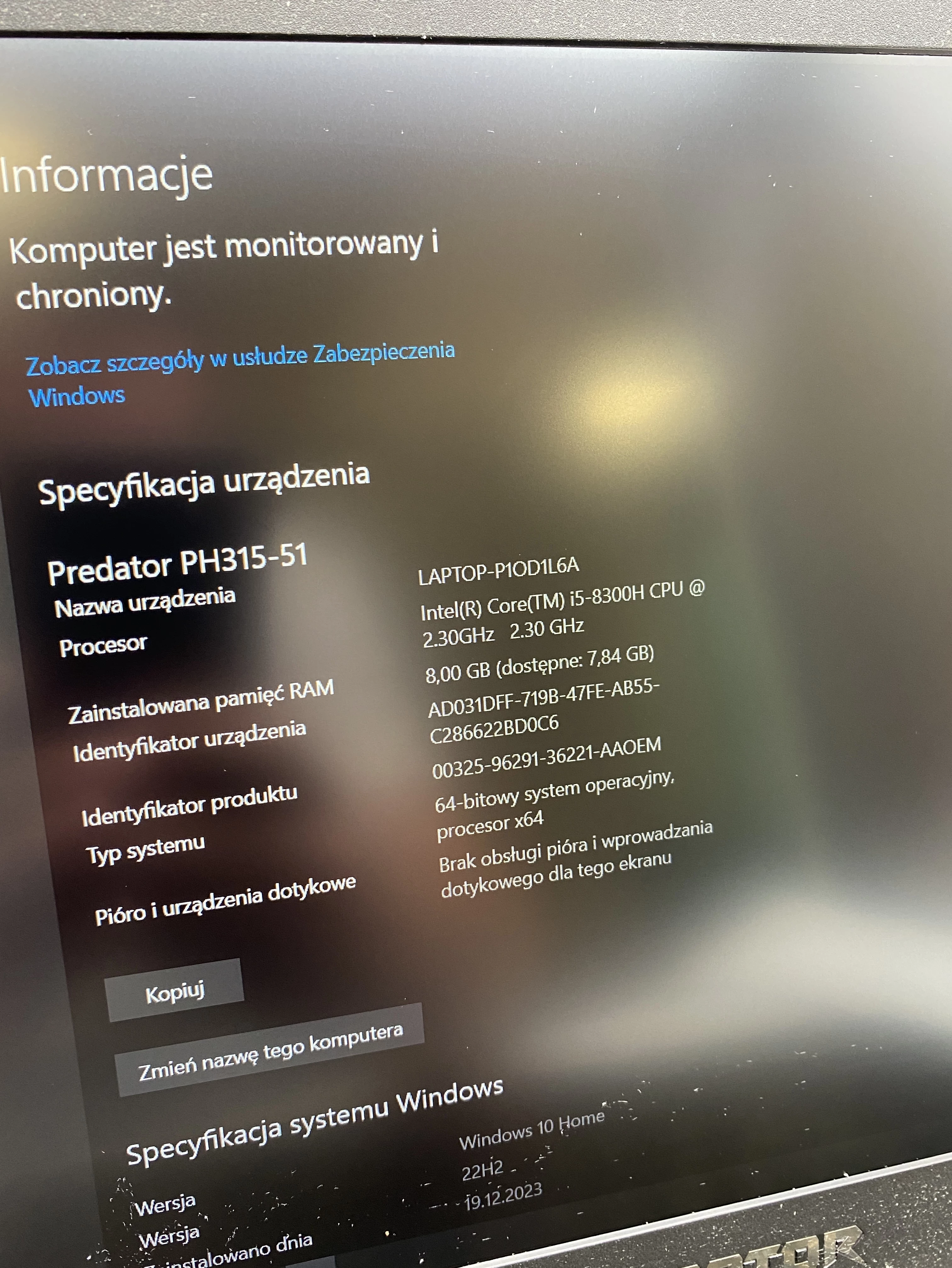 laptop-acer-predator-helios-300-i5-8300-8-ram-1tb-nvidia-gtx-1060-stan-uzywany