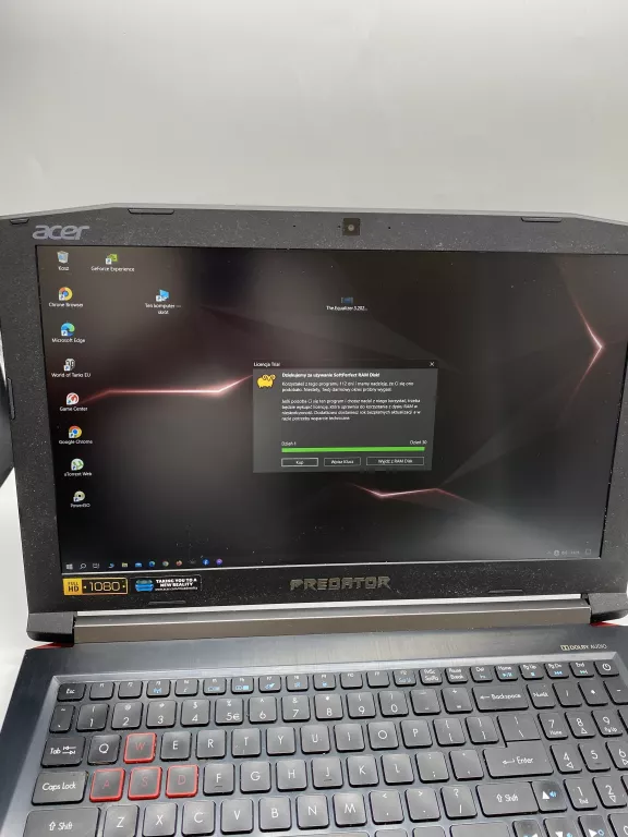 LAPTOP ACER PREDATOR HELIOS 300 (I5-8300 / 8 RAM/ 1TB / NVIDIA GTX 1060)