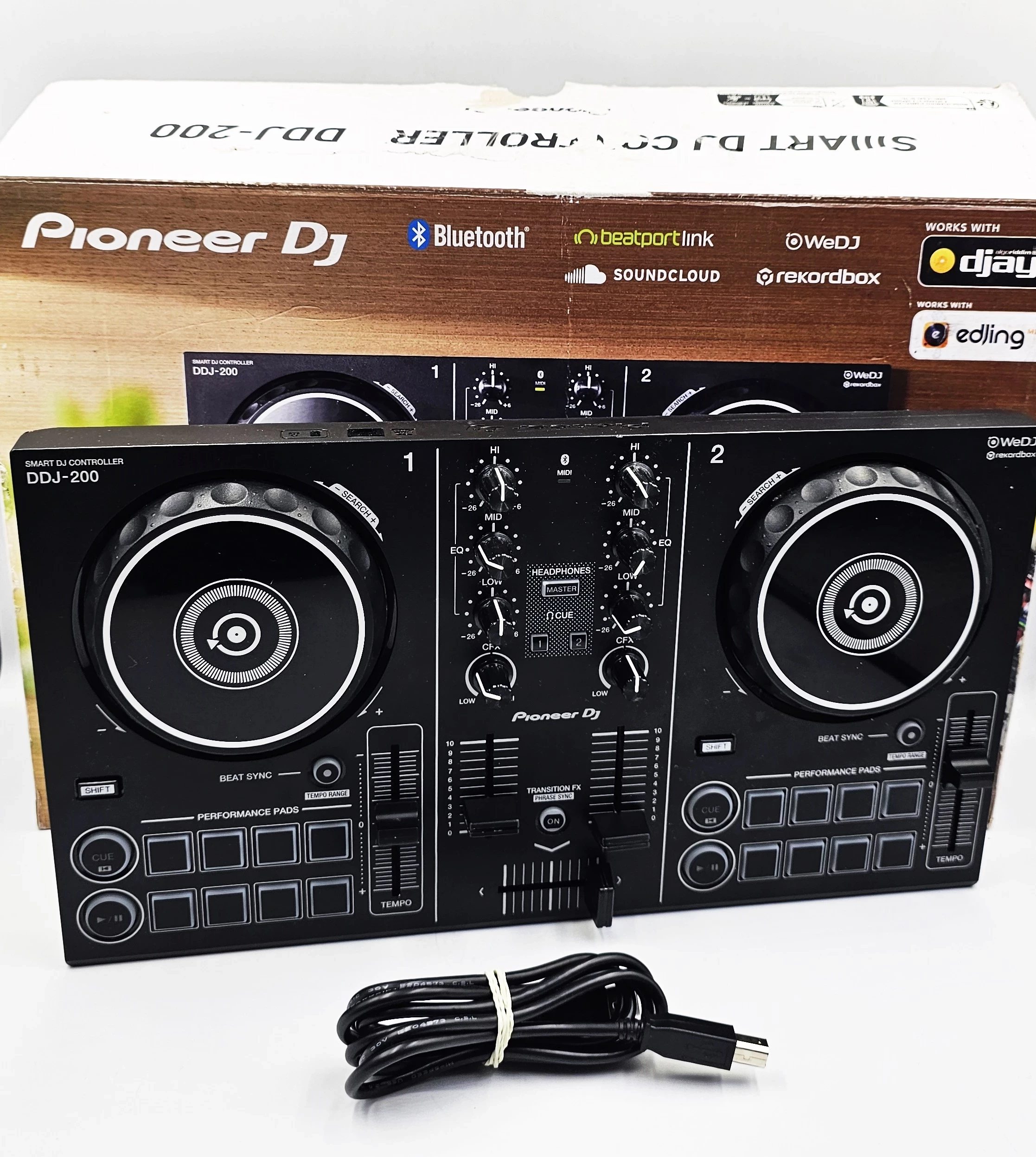 KONTROLER PIONEER DJ DDJ-200 + KABEL + PUDEŁKO | CD-playery