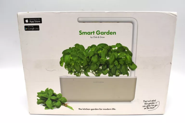 CLICK AND GROW INTELIGENTNA DONICZKA SMART GARDEN 3 + 3 KAPSUŁKI Z BAZYLII