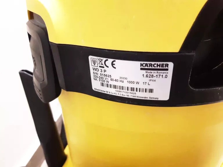 ODKURZACZ PRZEMYSŁOWY KÄRCHER WD3 P 1000 W KONCÓWKI