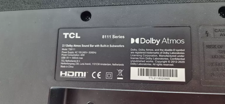 SOUNDBAR TCL 8111 2,1