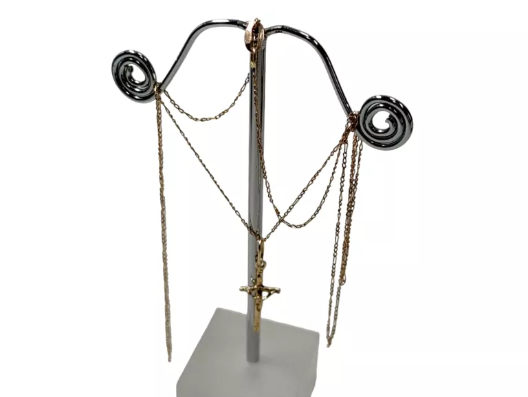 ZŁOTY ŁAŃCUSZEK Z KRZYŻEM 1,54G 585 56CM