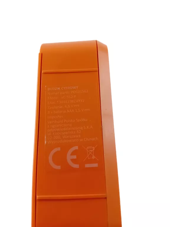 ZEGAR BUDZIK ZEGAR LED CYFROEY ELEKTRONICZNY CZARNY 13CM