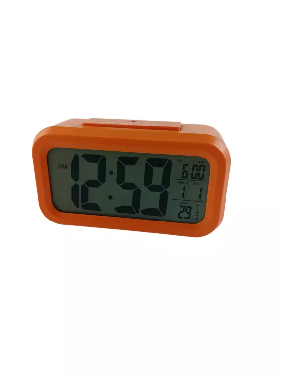ZEGAR BUDZIK ZEGAR LED CYFROEY ELEKTRONICZNY CZARNY 13CM