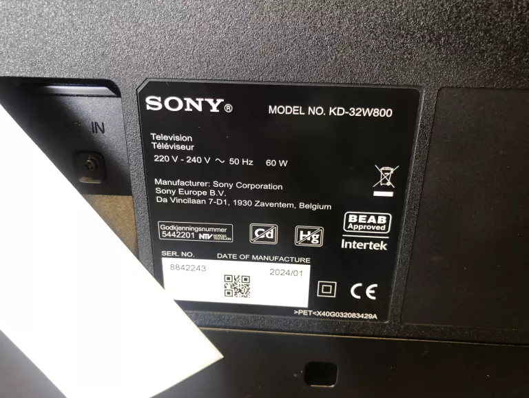 TELEWIZOR SONY KD-32W800 32CALE SMART TV ANDROID