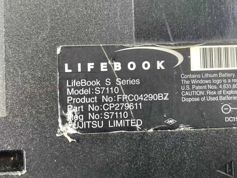 LAPTOP SIEMENS LIFEBOOK S SERIES S7110 WIN 10