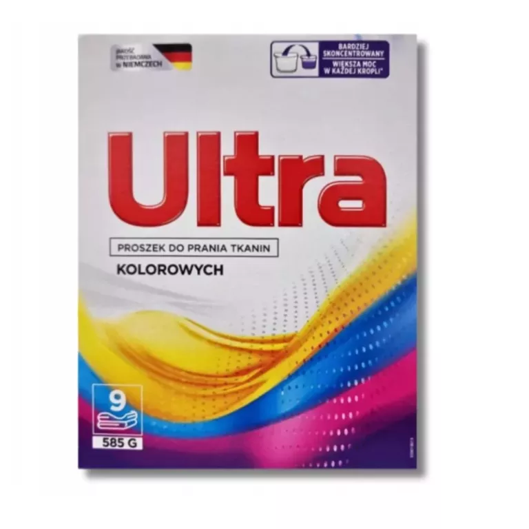 ULTRA PROSZEK DO PRANIA TKANIN KOLOROWYCH 585G 9PR