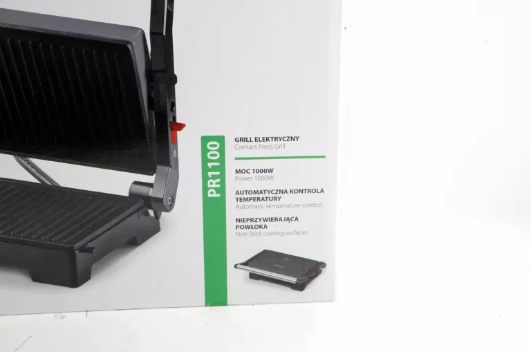 KONTAKTOWY, SKŁADANY GRILL ELEKTRYCZNY ZELMER HAKU SREBRNY SZARY 1000 W