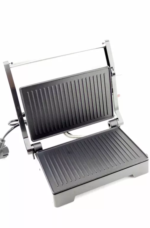 KONTAKTOWY, SKŁADANY GRILL ELEKTRYCZNY ZELMER HAKU SREBRNY SZARY 1000 W